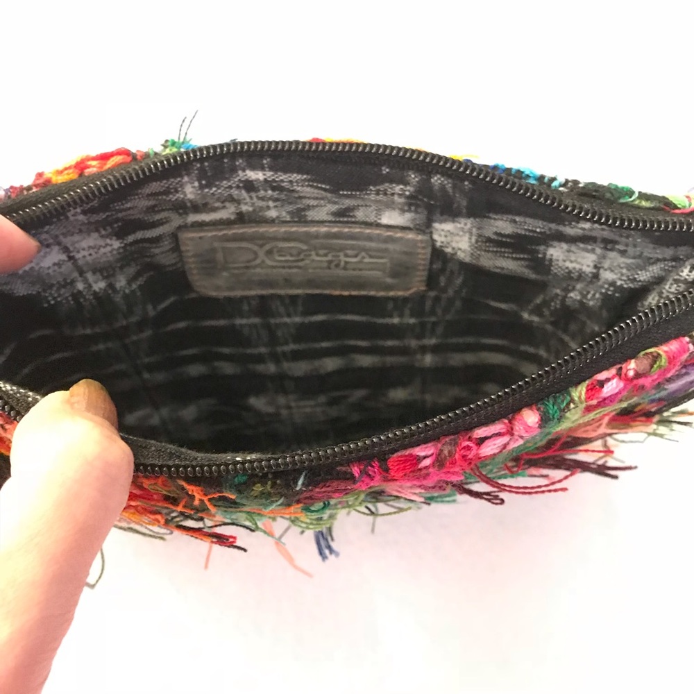 Brand New DC Bags Guatemala Leather Huipil Clutch - Picture 2 of 3